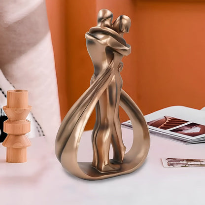 Sculpture Artistique Romantique De Couple En Résine