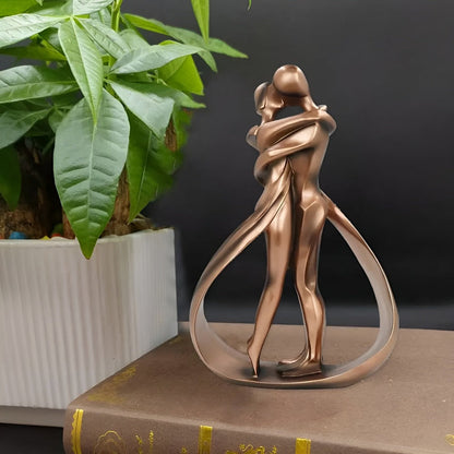 Sculpture Artistique Romantique De Couple En Résine
