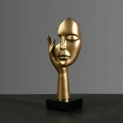 Sculpture Abstraite en Résine – Élégance Nordique et Esprit Contemplatif