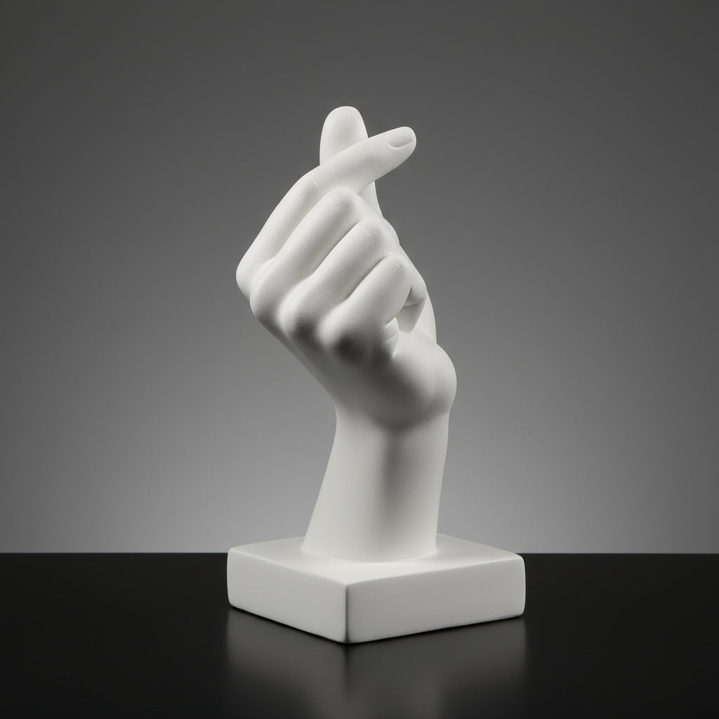 Sculpture Abstraite en Résine – Élégance Nordique et Esprit Contemplatif