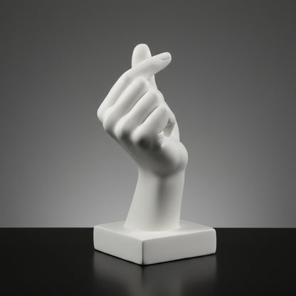 Sculpture Abstraite en Résine – Élégance Nordique et Esprit Contemplatif