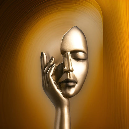 Sculpture Abstraite en Résine – Élégance Nordique et Esprit Contemplatif