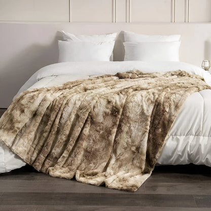 Couverture Polaire Réversible Ultra-Douce Et Luxueuse