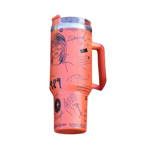 Tasse Isolante Taylor Swift Édition Limitée Pour Boissons Chaudes Et Froides tumbler Electro Paris Orange