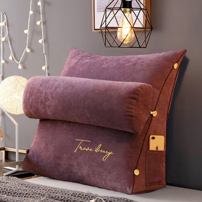 Coussin de Lecture Triangulaire – Coussin Ergonomique en Mousse à Mémoire de Forme pour Lit Coussins spécialisés Electro Paris Violet