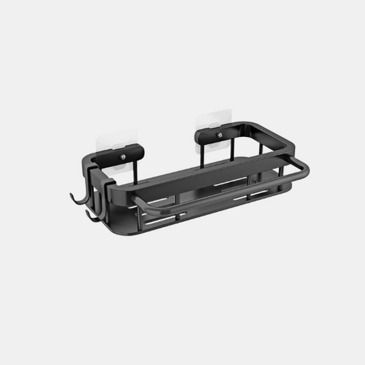 Organisateur d'Évier de Cuisine en Aluminium Sans Perçage – Support d'Égouttage et Porte-Éponge Multifonctionnel Rangement et organisation de cuisine Electro Paris Noir avec plateau