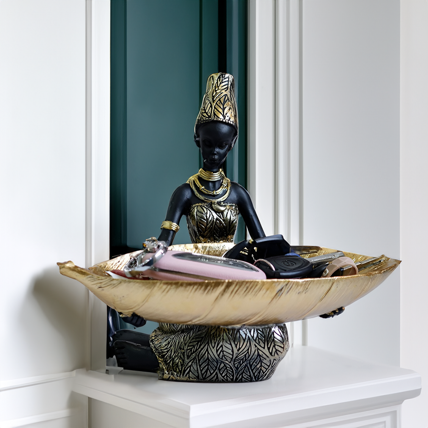 Porte-clés mural artistique avec sculpture de femme pour une décoration élégante Décoration intérieure Electro Paris Default