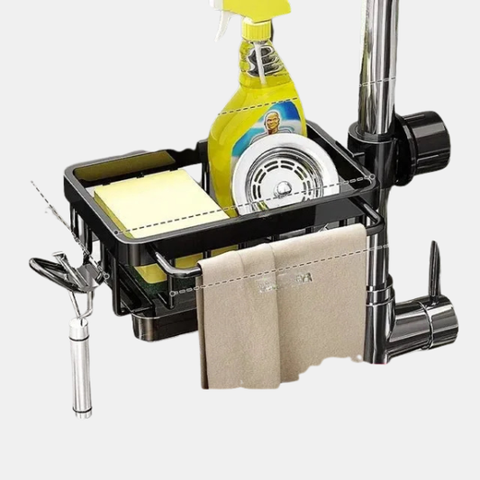 Organisateur d’Évier en Aluminium – Rangement Moderne et Pratique Electro Paris Noir