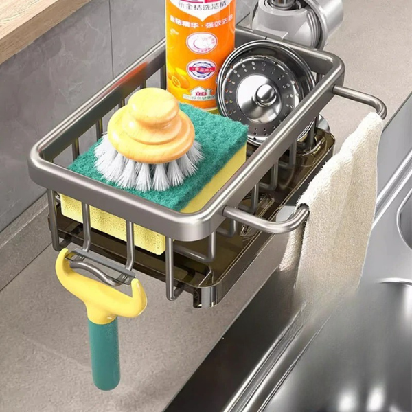 Organisateur d’Évier en Aluminium – Rangement Moderne et Pratique Electro Paris