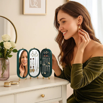 Organisateur de Bijoux Pliable – Rangement Élégant pour Boucles d’Oreilles, Colliers et Bagues Electro Paris