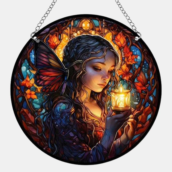 Ornement Solaire pour Fenêtre – Décoration Lumineuse Home and decoration Electro Paris Fée Acrylique 15x15cm