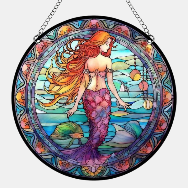 Ornement Solaire pour Fenêtre – Décoration Lumineuse Home and decoration Electro Paris Sirène Acrylique 15x15cm