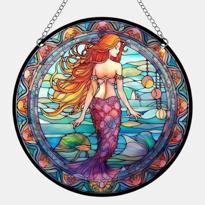 Ornement Solaire pour Fenêtre – Décoration Lumineuse Home and decoration Electro Paris Sirène Acrylique 15x15cm