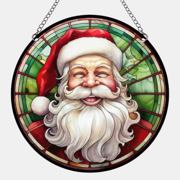 Ornement Solaire pour Fenêtre – Décoration Lumineuse Home and decoration Electro Paris Père Noël Acrylique 15x15cm