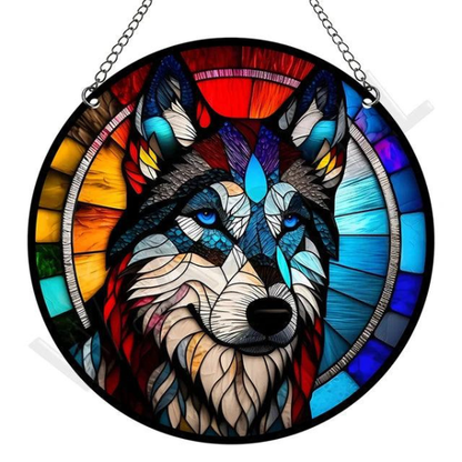 Ornement Solaire pour Fenêtre – Décoration Lumineuse Home and decoration Electro Paris Loup Acrylique 15x15cm