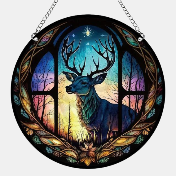 Ornement Solaire pour Fenêtre – Décoration Lumineuse Home and decoration Electro Paris Renne Acrylique 15x15cm