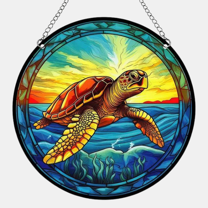 Ornement Solaire pour Fenêtre – Décoration Lumineuse Home and decoration Electro Paris Tortue Acrylique 15x15cm