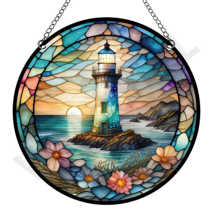 Ornement Solaire pour Fenêtre – Décoration Lumineuse Home and decoration Electro Paris Phare Acrylique 15x15cm