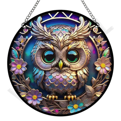 Ornement Solaire pour Fenêtre – Décoration Lumineuse Home and decoration Electro Paris Hibou Acrylique 15x15cm