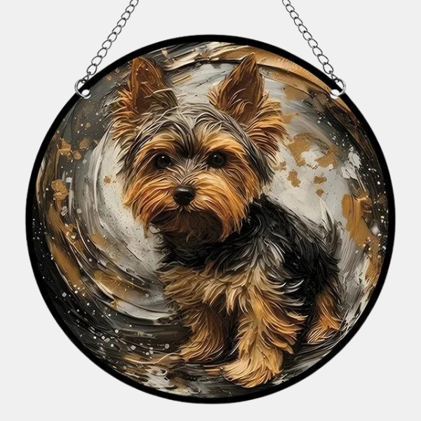 Ornement Solaire pour Fenêtre – Décoration Lumineuse Home and decoration Electro Paris Chien Acrylique 15x15cm