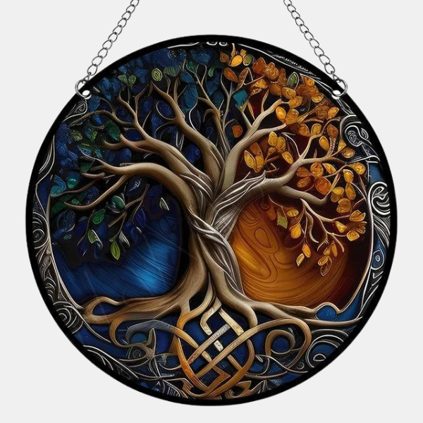 Ornement Solaire pour Fenêtre – Décoration Lumineuse Home and decoration Electro Paris Arbre de Vie Acrylique 15x15cm