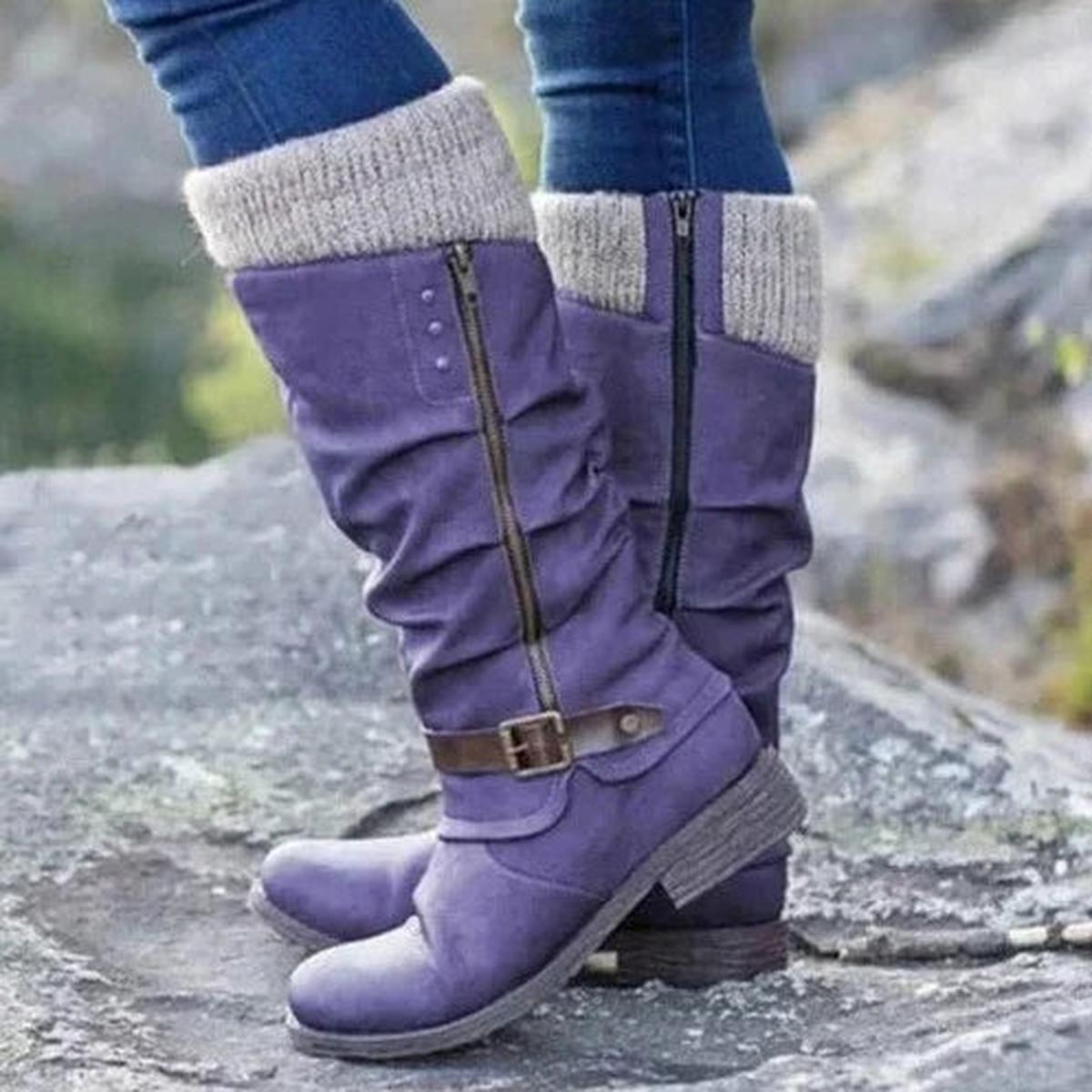 Bottes Orthopédiques Avec Semelles En Caoutchouc Antidérapantes Black Friday Deal Boots women Electro Paris Violet 34