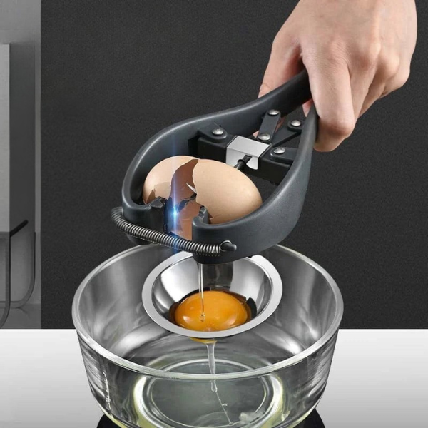Outil 2-en-1 pour œufs – Ouverture et séparation facile en acier inoxydable Food Crackers Electro Paris