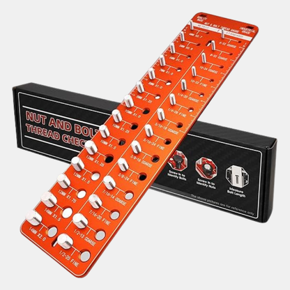 Outil de Mesure – Vérificateur de Filetage pour Écrous et Boulons Précis Jauges de filetage Electro Paris Orange