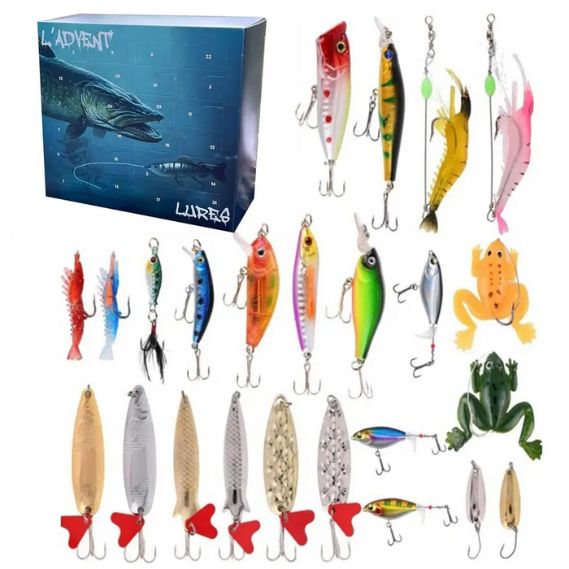 Calendrier De L’Avent – Coffret De Pêche De Noël 2025 Pour Amateurs De Pêche Christmas Fishing Blind Box Electro Paris
