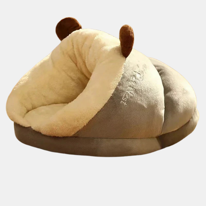 Panier Douillet Haut Confort pour Chien en Fleece Corail – Pliable et Ultra Chaud Legowiska dla psów Electro Paris Gris 40cm x 30cm x 25 cm