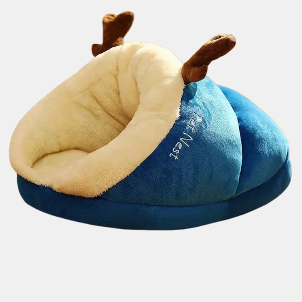Panier Douillet Haut Confort pour Chien en Fleece Corail – Pliable et Ultra Chaud Legowiska dla psów Electro Paris Bleu 40cm x 30cm x 25 cm