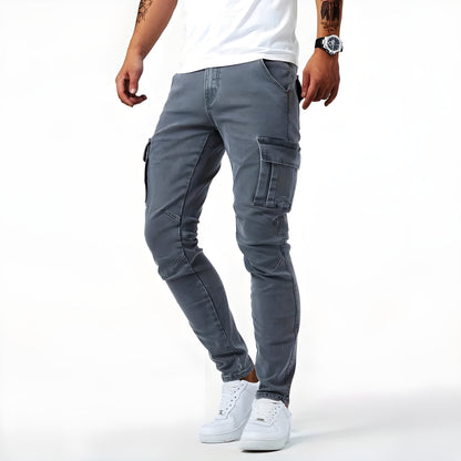 Pantalons Cargo en Denim Élastique pour Hommes – Confort et Style Polyvalent pour le Quotidien Pantalons cargo pour hommes Electro Paris