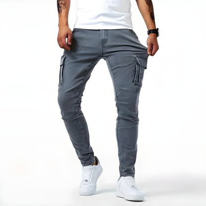 Pantalons Cargo en Denim Élastique pour Hommes – Confort et Style Polyvalent pour le Quotidien Pantalons cargo pour hommes Electro Paris