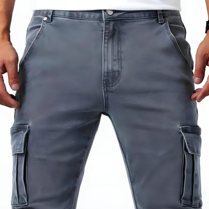Pantalons Cargo en Denim Élastique pour Hommes – Confort et Style Polyvalent pour le Quotidien Pantalons cargo pour hommes Electro Paris