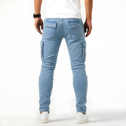 Pantalons Cargo en Denim Élastique pour Hommes – Confort et Style Polyvalent pour le Quotidien Pantalons cargo pour hommes Electro Paris