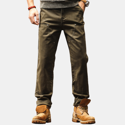 Pantalons de Travail Robustesse – Coupe Droite et Fonctionnels Electro Paris Vert Armée 44