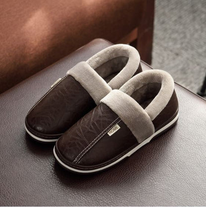 Chaussons Plateforme Doublés en Peluche pour l'Hiver – Chaussures d'Intérieur/Extérieur Imperméables Chaussons Electro Paris Marron- B 40-41