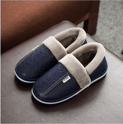 Chaussons Plateforme Doublés en Peluche pour l'Hiver – Chaussures d'Intérieur/Extérieur Imperméables Chaussons Electro Paris Bleu- B 40-41