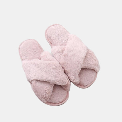Pantoufles Femme Confortables à Sangle Croisée – Style Élégant pour Maison Chaussons Electro Paris Rose 5.5-6