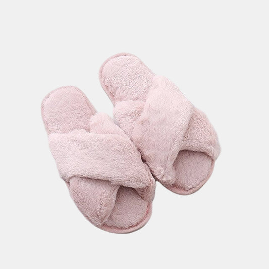 Pantoufles Femme Confortables à Sangle Croisée – Style Élégant pour Maison Chaussons Electro Paris Rose 5.5-6