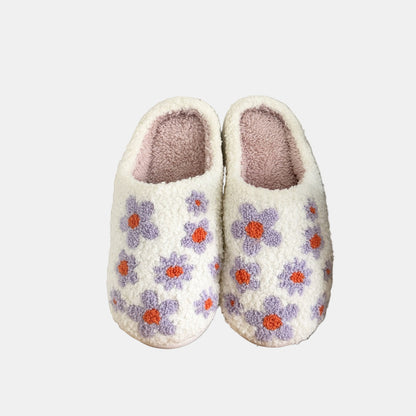 Pantoufles Fleuries Femme Confortables à Glissières – Chaussons à Domicile Chaussons Electro Paris 5.5-6