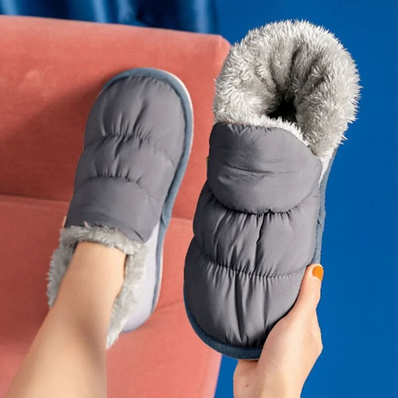 Pantoufles Arvène – Pantoufles d’Hiver Unisexe en Peluche avec Semelle Antidérapante et Confort Thermique Chaussons Electro Paris