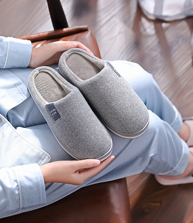 Chaussons en Cuir Doublés en Peluche pour Hommes – Pantoufles d'Intérieur/Extérieur Chaudes Chaussons pour hommes Electro Paris