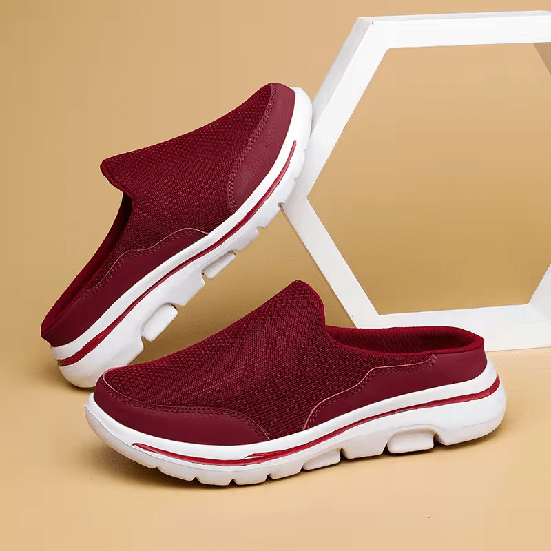 Chaussons Sabots à Mémoire de Forme pour Hommes – Pantoufles Respirantes avec Semelle Antidérapante Chaussons pour hommes Electro Paris Rouge 36