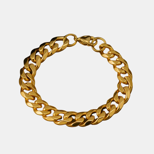 Bracelet à maillons – Bracelet en acier inoxydable pour hommes et femmes avec ajustement réglable Jewelry Bracelet Chain Electro Paris Or 18 cm