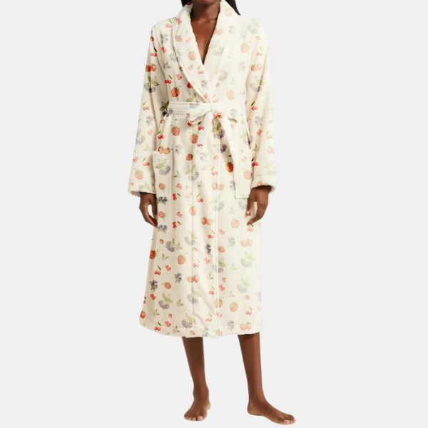 Peignoir Floral Douillet – Confort et Élégance à la Maison Women's Robes Electro Paris Ivoire S