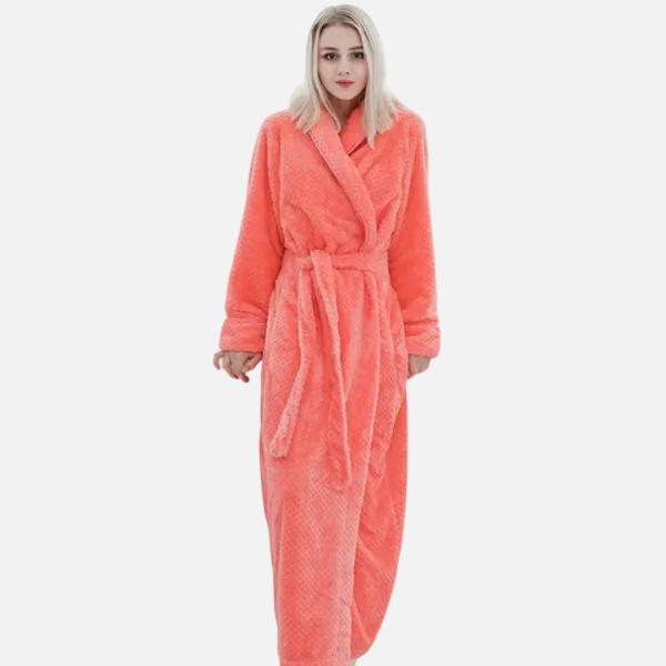 Peignoir Long en Peluche – Chaleur et Confort Hivernal Dresses Electro Paris Orange M