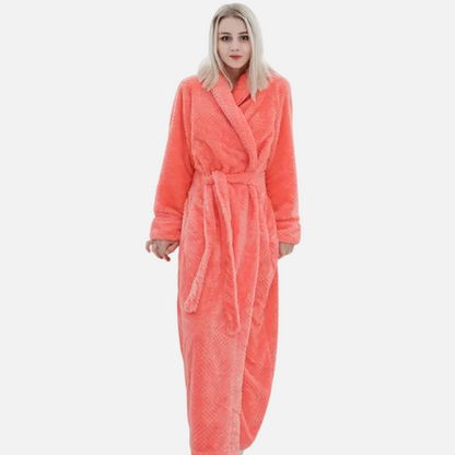 Peignoir Long en Peluche – Chaleur et Confort Hivernal Dresses Electro Paris Orange M
