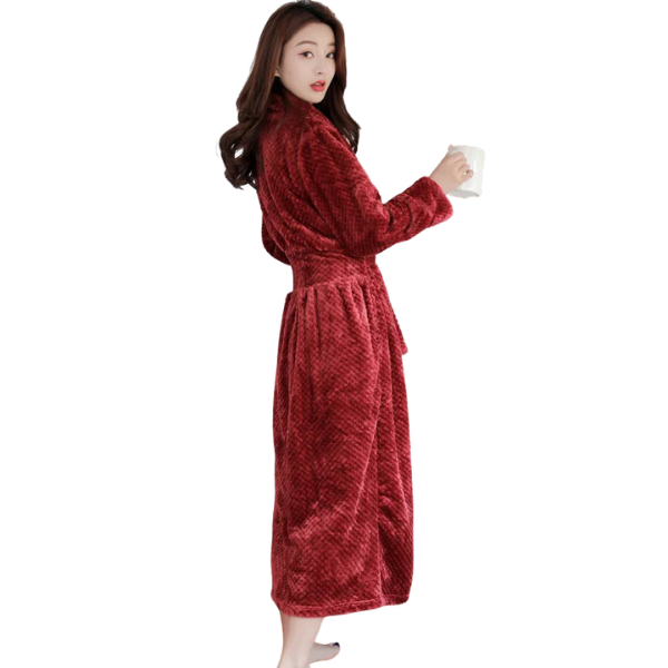 Peignoir Long en Peluche – Chaleur et Confort Hivernal Dresses Electro Paris Bourgogne M