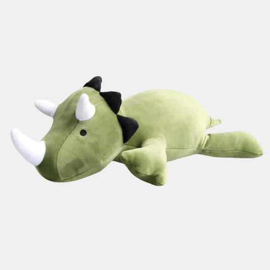 Peluche Dinosaure à Poids Réconfortant #Verzwaarde Dinosaurus Knuffel - CuddleSaurus Electro Paris Tricératops Vert 40 cm (15 7 pouces)
